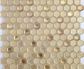 Мозаика Caramelle Mosaic Alchimia Aureo grani hexagon 13x23x6