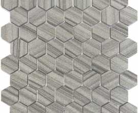 Мозаика Caramelle Mosaic Pietrine Hexagonal Marmara grey POL hex 23x40x6
