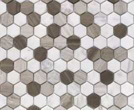 Мозаика Caramelle Mosaic Pietrine Hexagonal Pietra Mix 3 MAT hex 18x30x6