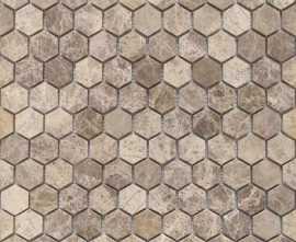 Мозаика Caramelle Mosaic Pietrine Hexagonal Emperador light MAT hex 18x30x6