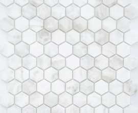 Мозаика Caramelle Mosaic Pietrine Hexagonal Dolomiti bianco MAT hex 18x30x6