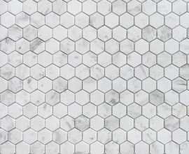 Мозаика Caramelle Mosaic Pietrine Hexagonal Dolomiti bianco POL hex 23x40x7