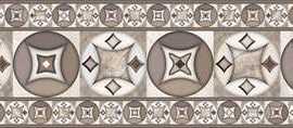 Бордюр настенный Alma Ceramica Veliente Темный Геометрия 8х50