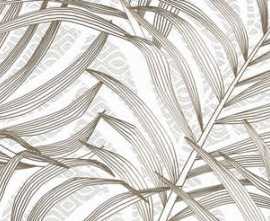 Декор настенный Alma Ceramica Vilona Серый Листья 1