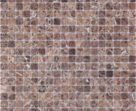 Мозаика Caramelle Mosaic Pietrine Emperador Dark MAT 15x15x4