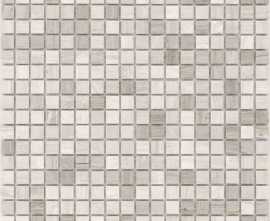 Мозаика Caramelle Mosaic Pietrine Travertino Silver POL 15x15x4