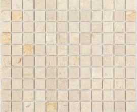Мозаика Caramelle Mosaic Pietrine Botticino MAT 23x23x4 (ПУ)