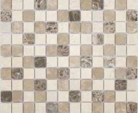 Мозаика Caramelle Mosaic Pietrine Pietra Mix 1 MAT 23x23x4 (PET)