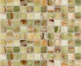 Мозаика Caramelle Mosaic Pietrine Onice Jade Verde POL 23x23x7
